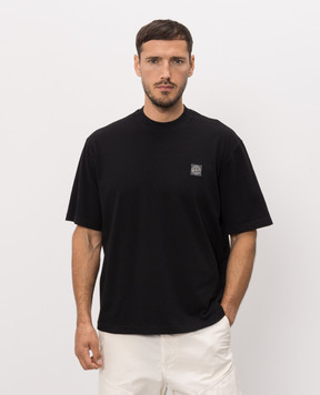 Stone Island Black T-shirt with logo patch L2S152100030S0500