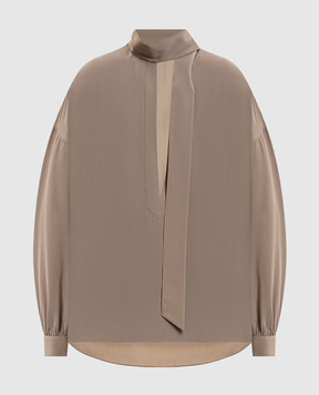 Tom Ford Brown silk blouse CA3340FAX1507