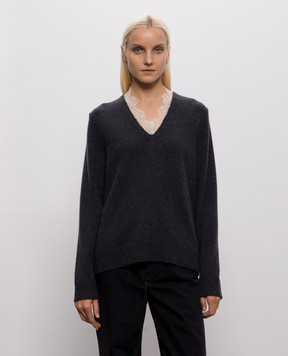 Loulou de Saison Gray cashmere pullover LEYLA LEYLA