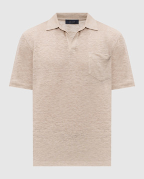 Sease Beige hemp polo shirt TP030TJ267