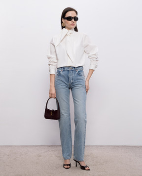 Saint Laurent Blue jeans with logo patch 827965Y35AQ