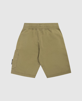 Stone Island Children's green shorts with logo L1S166200006S004014