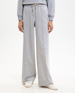 Peserico Grey melange sweatpants A04590J02379E