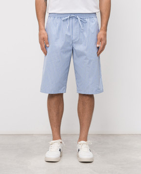Dolce&Gabbana Blue striped shorts GV5MATFR513