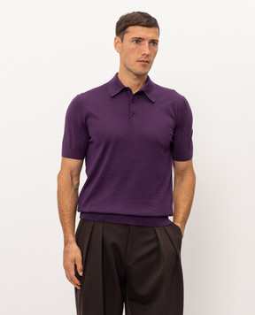 Dolce&Gabbana Purple cashmere polo shirt GXZ02TJBW1W