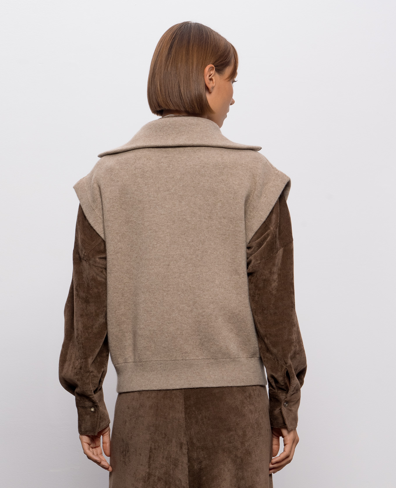 Brown cashmere vest Brunello Cucinelli 4