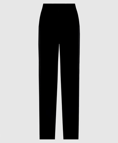 Black velour flared pants EOSCURI