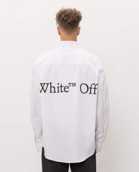 Off-White White shirt with contrast logo 44MGE055F26F003