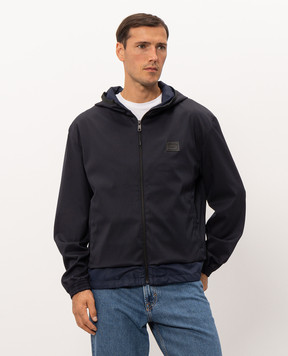Dolce&Gabbana Navy jacket with logo patch G9BSQTFUZFG