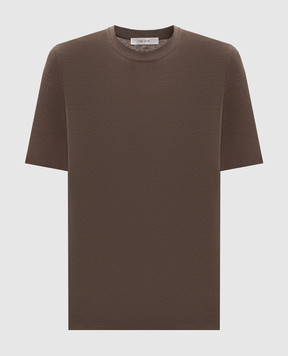The Row Ozzi brown silk top 11119Y738