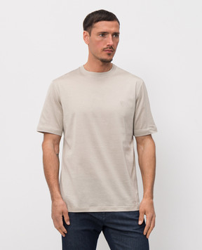 Castangia dal 1850 Beige T-shirt with monogram embroidery DMTSDM30S26