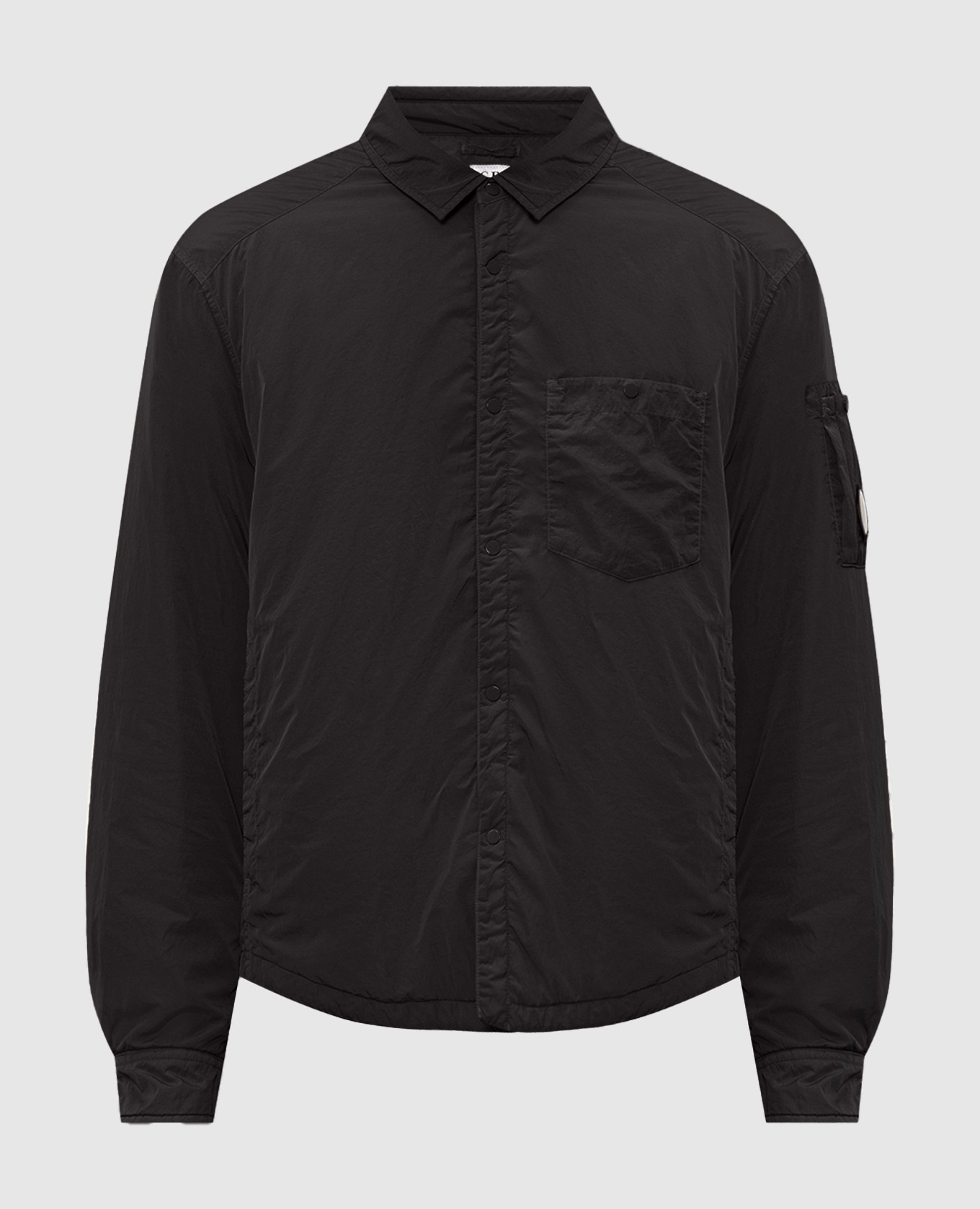 Black jacket with logo patch