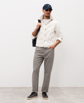 Brunello Cucinelli Grey pants with logo M252DF1010