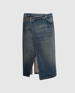 Ann Demeulemeester Blue denim skirt with a Pauline scent B0014251FA769