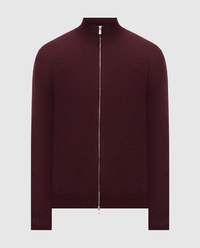 Brunello Cucinelli Burgundy cashmere cardigan M2200106
