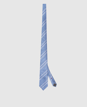 Brunello Cucinelli Blue patterned silk tie MR8380018