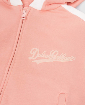 Dolce&Gabbana Children's pink sports jacket with logo L5JWCVG7PWH812+