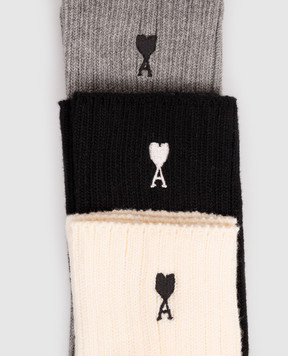 Ami Paris Set of socks with embroidered logo USC627AK0024