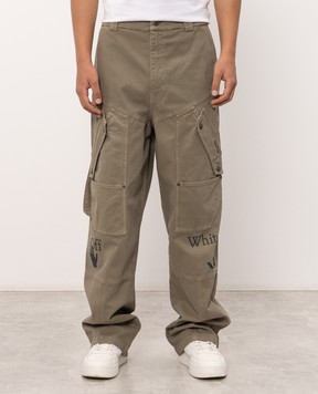 Off-White Khaki printed cargo pants 44MCF04SF26F001