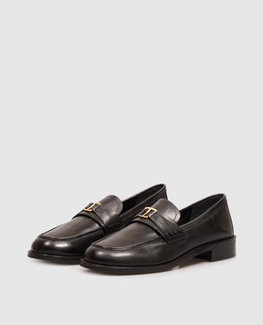 Twinset Black leather loafers 262TCP020