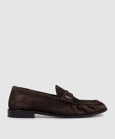 Brown suede loafers CASSANDRE
