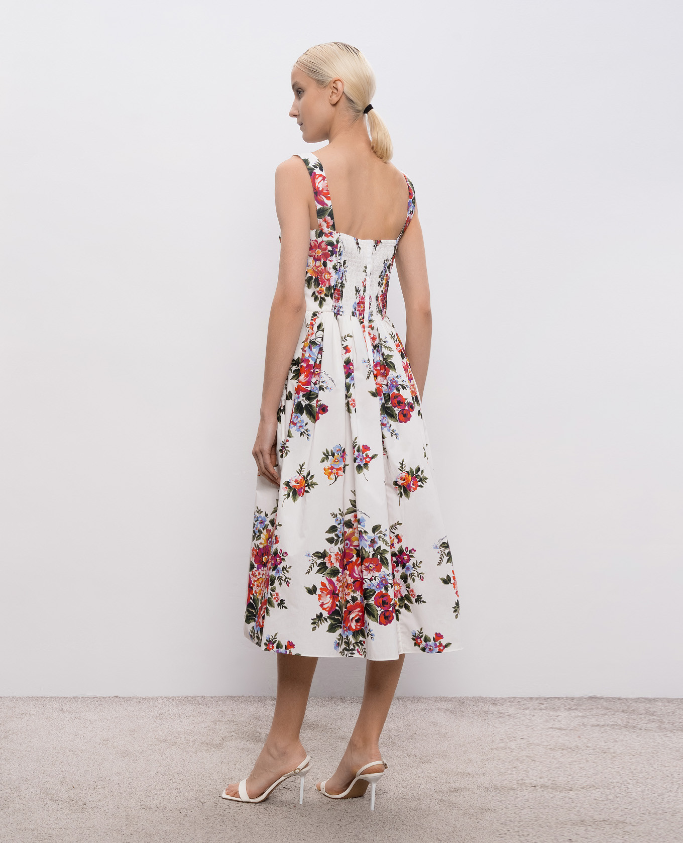 White printed bustier dress Dolce&Gabbana 4