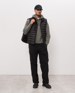 C.P. Company Black down vest with logo patch MVE703M110416A