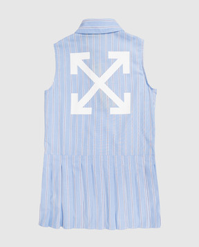 Off-White Children's blue striped shirt dress 44GDB06JS26F001