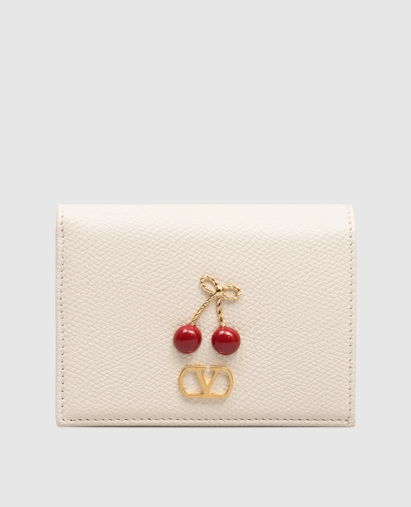 

Beige leather wallet Cherryfic Valentino