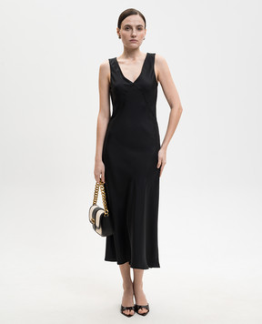 Asceno Black Provence silk dress D118F03C01