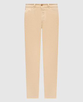 Officina 36 Beige jeans with logo patch 0243800000