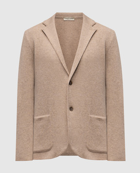Cashmere&Whiskey Beige cashmere cardigan MU9471312341R