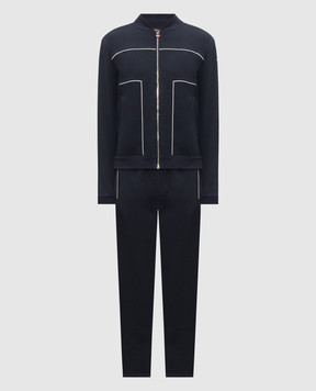Kiton Blue tracksuit with logo embroidery UMJ0031