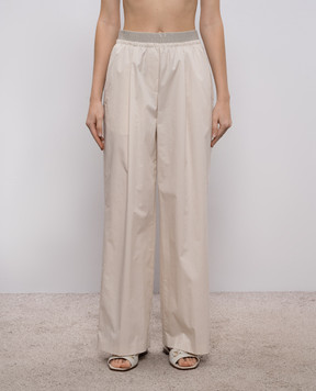 Peserico Beige pants with logo A0460201979