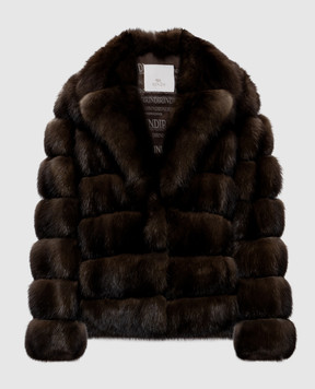 Rindi Brown sable fur coat 080ZB024