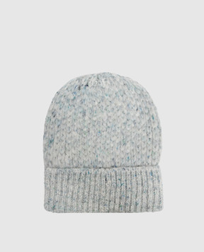 Ermanno Scervino Life Blue alpaca wool hat D494V500IJT