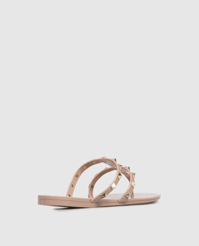 Valentino Beige Rockstud flip-flops 8W2S0T84PVS