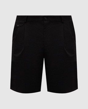 Dolce&Gabbana Black cotton Bermuda shorts GW0MATFUFJR