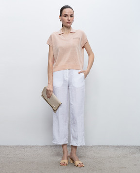 Peserico Pink top with linen S99178F129056V