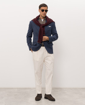 Brunello Cucinelli Ivory pants with patch M289L3030F