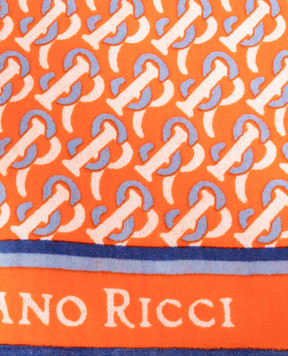 Stefano Ricci Orange towel with monogram logo print YTELM01SPSR01