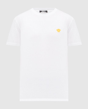Versace White T-shirt with emblem 10084811A08489