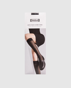 Wolford Black socks SATIN TOUCH 20 den 31206