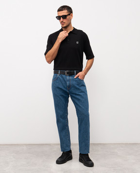 Balmain Blue jeans with logo GH1MI043DG08