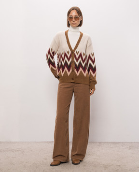 Twinset Brown corduroy pants 262TT2361