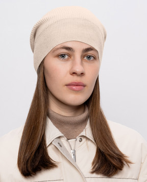 Peserico Ivory hat with wool, silk and cashmere S36210F1209095