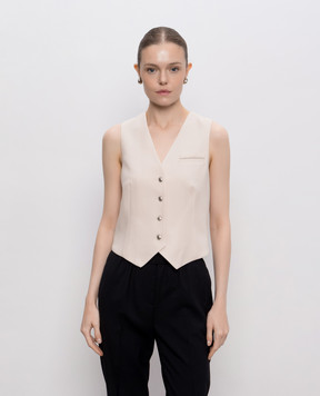 Peserico Beige wool vest A0353103472