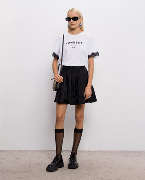 Twinset Black skirt with drapery 262AP2204