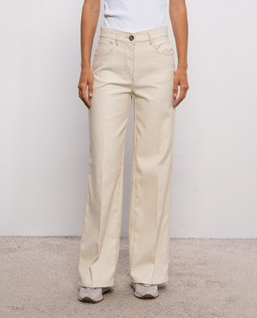 Peserico Beige jeans with lurex A0475600589