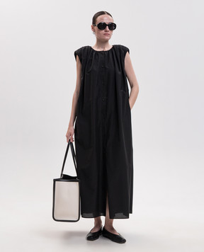 Loulou de Saison Cora black silk shirt dress CORA